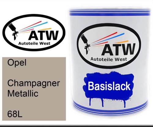 Opel, Champagner Metallic, 68L: 1L Lackdose, von ATW Autoteile West.
